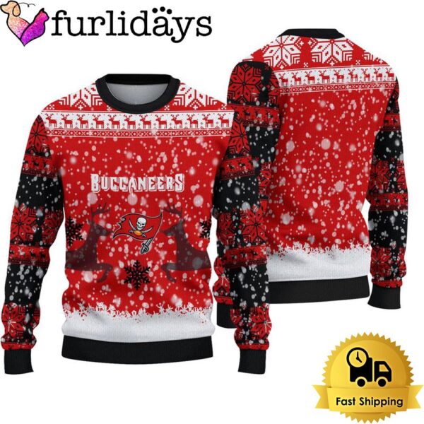 Tampa Bay Buccaneers Reindeer Football Ugly Christmas Sweater