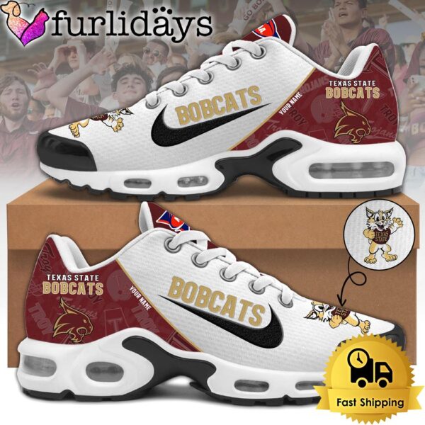 Texas State Bobcats Football Mascot Symbol Custom Air Max Plus Shoes