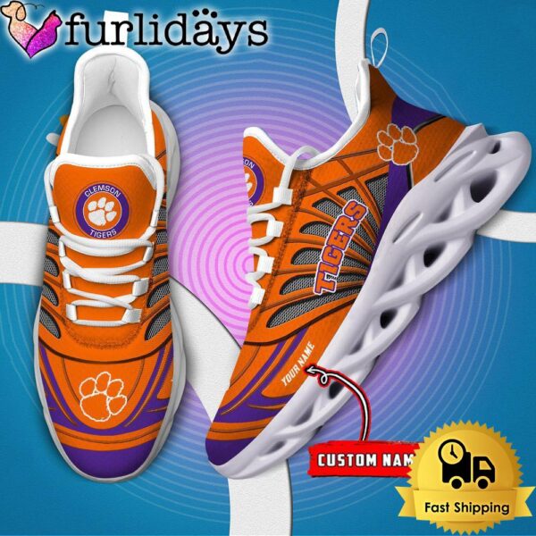 Clemson Tigers NCAA Custom Max Soul Shoes Sneakers