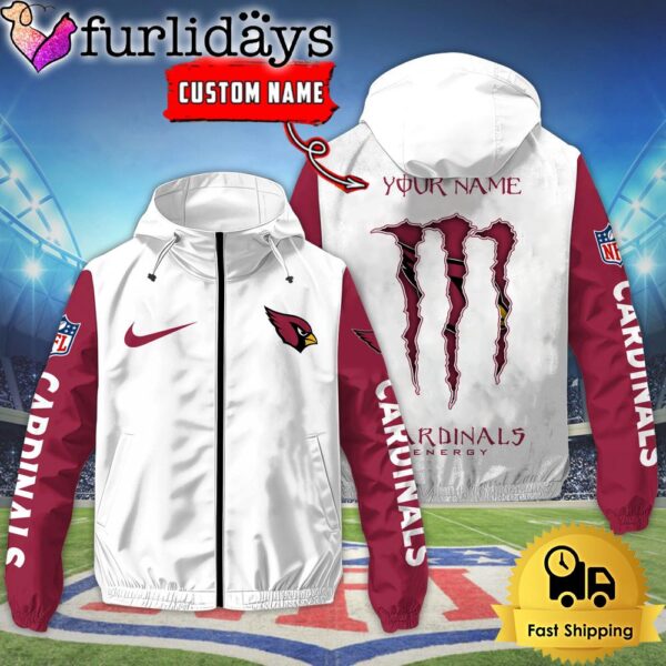 Custom Arizona Cardinals Windbreaker Jacket With Claw Marks Design