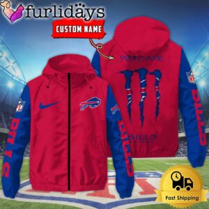 Custom Buffalo Bills Windbreaker Jacket With…