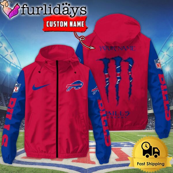 Custom Buffalo Bills Windbreaker Jacket With Claw Marks Design