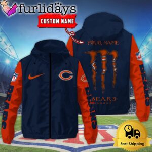 Custom Chicago Bears Windbreaker Jacket With…