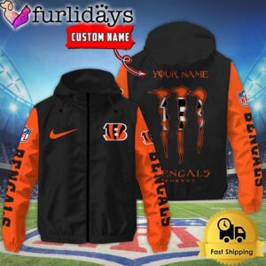 Custom Cincinnati Bengals Windbreaker Jacket With…