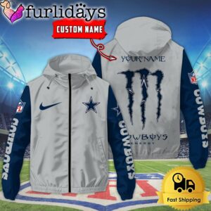 Custom Dallas Cowboys Windbreaker Jacket With…