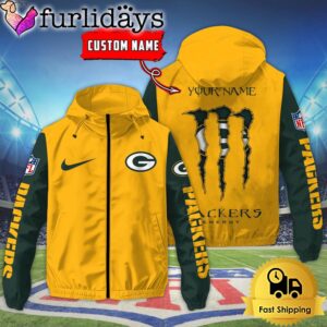 Custom Green Bay Packers Windbreaker Jacket…