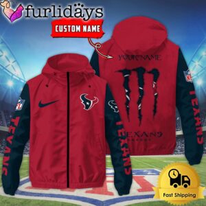 Custom Houston Texans Windbreaker Jacket With…