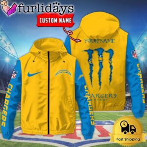 Custom Los Angeles Chargers Windbreaker Jacket…