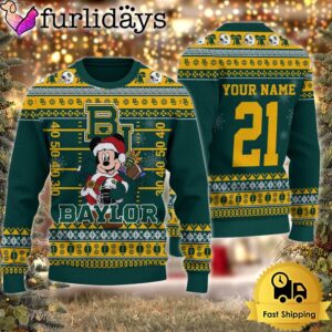 Custom NCAA Baylor Bears Mickey Mouse…