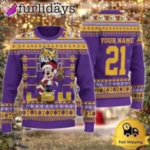 Custom NCAA LSU Tigers Mickey Mouse…