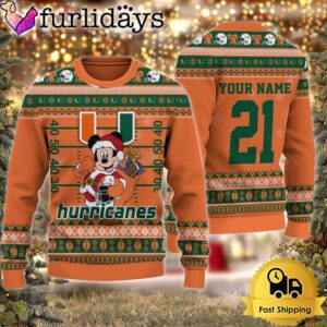 Custom NCAA Miami Hurricanes Mickey Mouse…