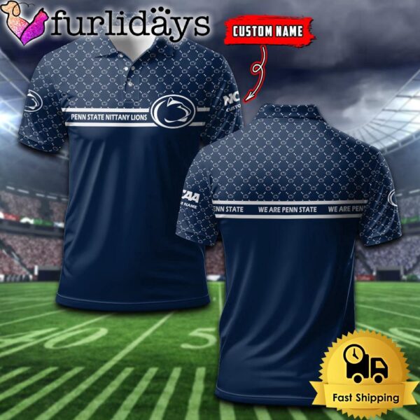 Custom NCAA Penn State Nittany Lions Team Logo Pattern Polo Shirt