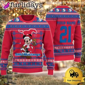 Custom NCAA SMU Mustangs Mickey Mouse…