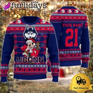 Custom NCAA Uconn Huskies Mickey Mouse…