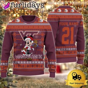 Custom NCAA Virginia Tech Hokies Mickey…