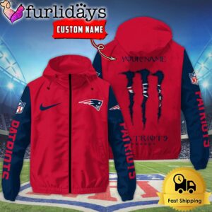 Custom New England Patriots Windbreaker Jacket…