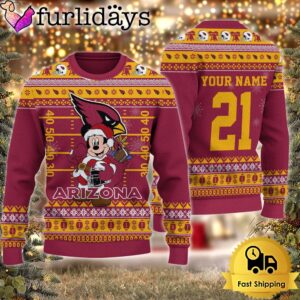 Custom NFL Arizona Cardinals Mickey Mouse…