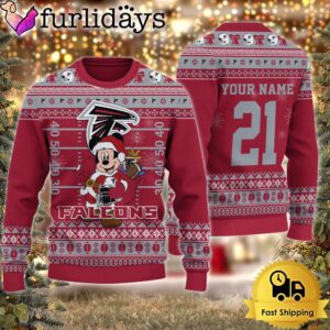 Custom NFL Atlanta Falcons Mickey Mouse…