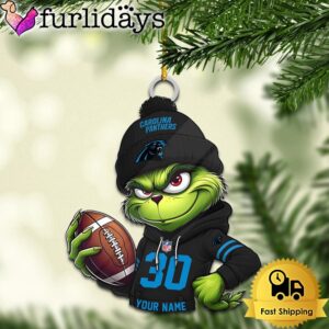 Custom NFL Carolina Panthers Grinch Christmas…