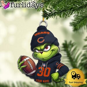 Custom NFL Chicago Bears Grinch Christmas…