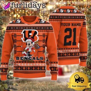 Custom NFL Cincinnati Bengals Mickey Mouse…