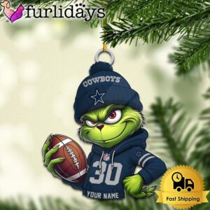 Custom NFL Dallas Cowboys Grinch Christmas…