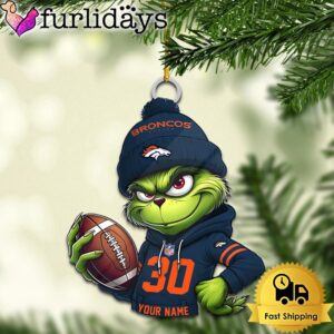 Custom NFL Denver Broncos Grinch Christmas…