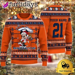 Custom NFL Denver Broncos Mickey Mouse…