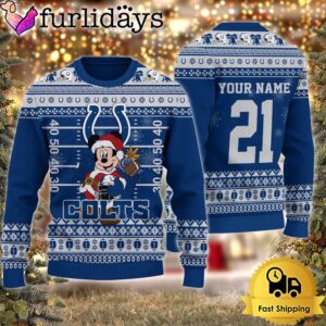 Custom NFL Indianapolis Colts Mickey Mouse…