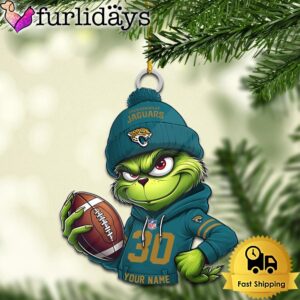 Custom NFL Jacksonville Jaguars Grinch Christmas…