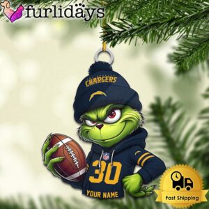 Custom NFL Los Angeles Chargers Grinch…