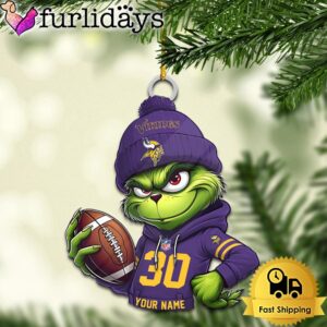 Custom NFL Minnesota Vikings Grinch Christmas…