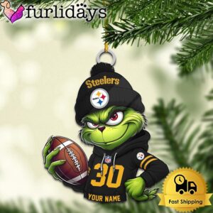 Custom NFL Pittsburgh Steelers Grinch Christmas…