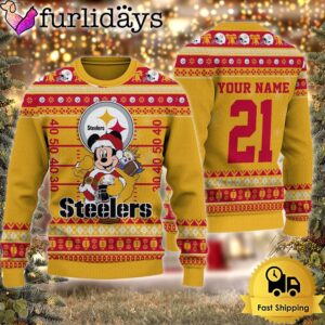 Custom NFL Pittsburgh Steelers Mickey Mouse…