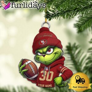 Custom NFL San Francisco 49ers Grinch…