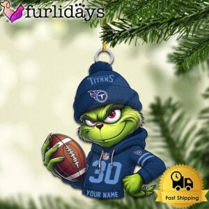 Custom NFL Tennessee Titans Grinch Christmas…