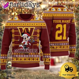 Custom NFL Washington Commanders Mickey Mouse…