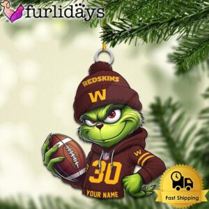 Custom NFL Washington Redskins Grinch Christmas…