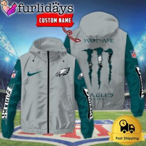 Custom Philadelphia Eagles Windbreaker Jacket With…