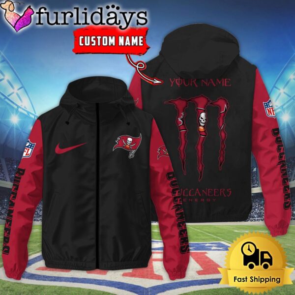 Custom Tampa Bay Buccaneers Windbreaker Jacket With Claw Marks Design