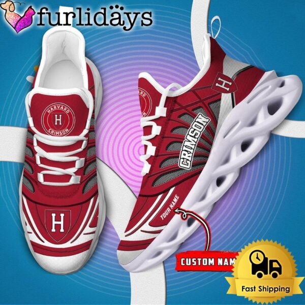 Harvard Crimson NCAA Custom Max Soul Shoes Sneaker