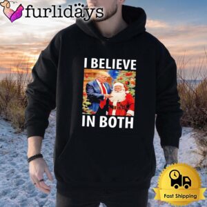 I Believe In Both Trump And Santa Funny Pro Trump Christmas T Shirt