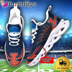 Illinois Fighting Illini NCAA Custom Max Soul Shoes Sneakers