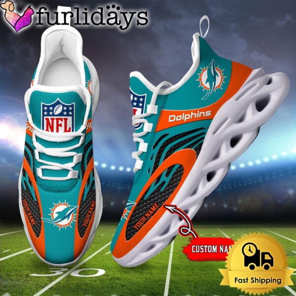 Miami Dolphins Custom Max Soul Shoes