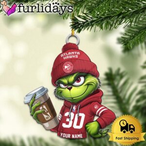 NBA Atlanta Hawks Custom Grinch Christmas…