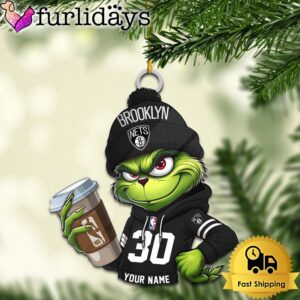 NBA Brooklyn Nets Custom Grinch Christmas…