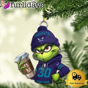 NBA Charlotte Hornets Custom Grinch Christmas…