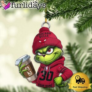 NBA Chicago Bulls Custom Grinch Christmas…