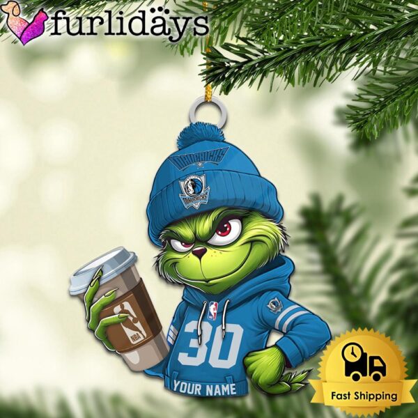 NBA Dallas Mavericks Custom Grinch Christmas Ornament