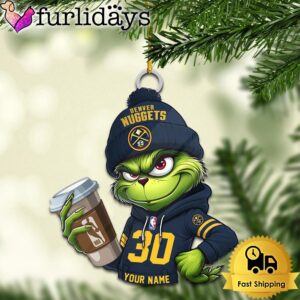 NBA Denver Nuggets Custom Grinch Christmas…